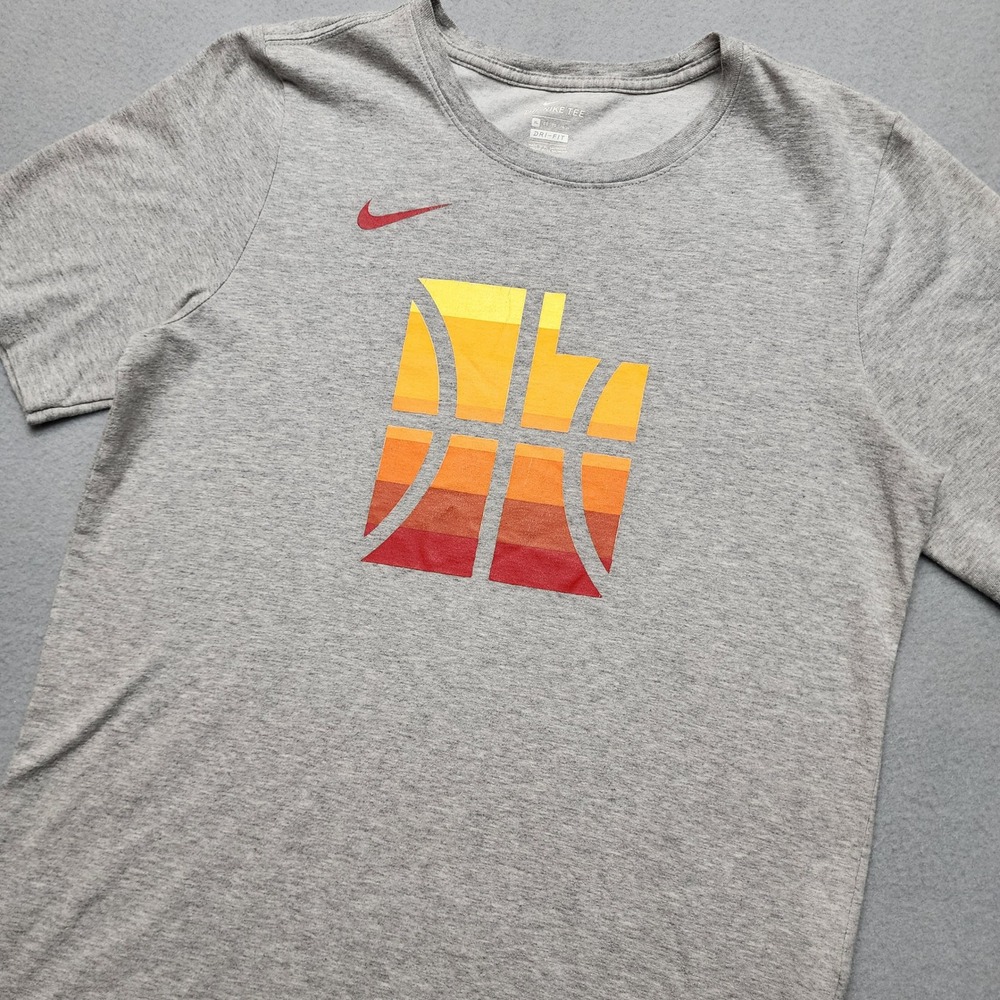Nike Utah Jazz Dri-FIT T-Shirt Heather Gray Sunset Logo XL 18/20